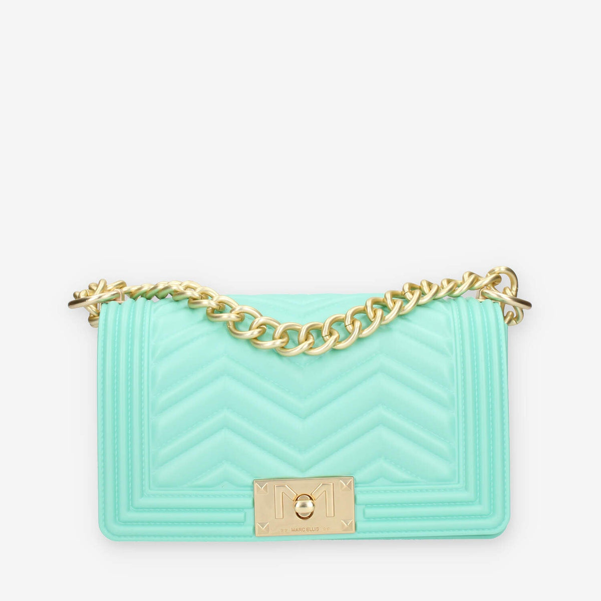 Marc Ellis Flat S Manhattan Borsa a tracolla verde tiffany