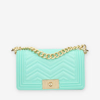 Marc Ellis Flat S Manhattan Borsa a tracolla verde tiffany