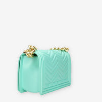 Marc Ellis Flat S Manhattan Borsa a tracolla verde tiffany