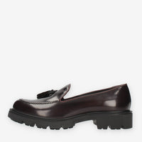 Vsl Mocassini bordeaux da donna con nappine