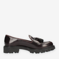 Vsl Mocassini bordeaux da donna con nappine