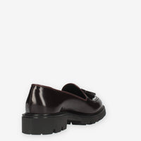 Vsl Mocassini bordeaux da donna con nappine