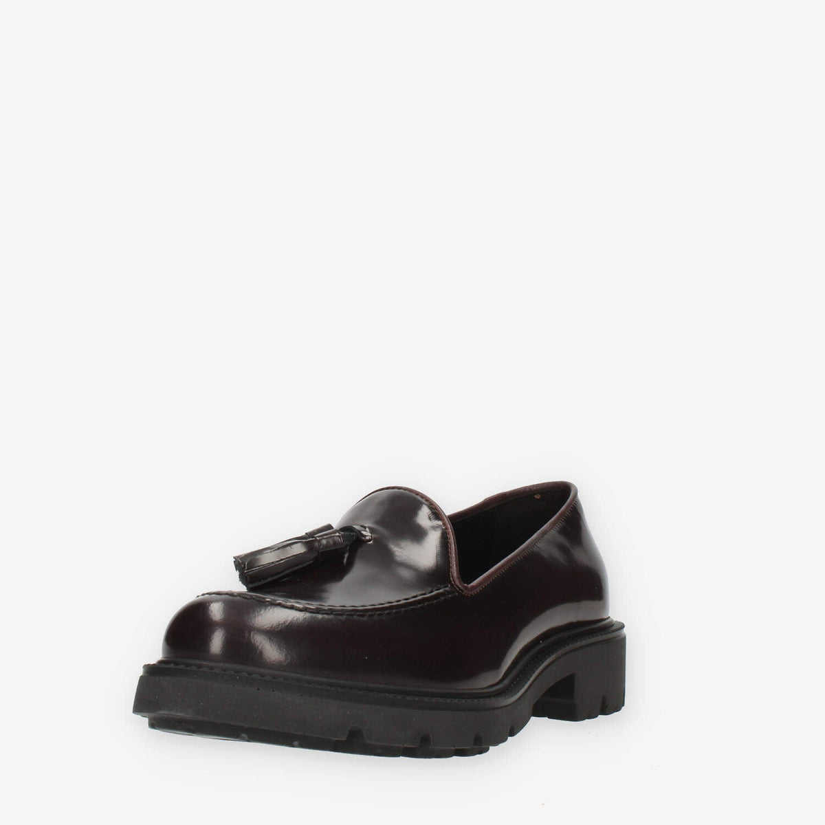 Vsl Mocassini bordeaux da donna con nappine