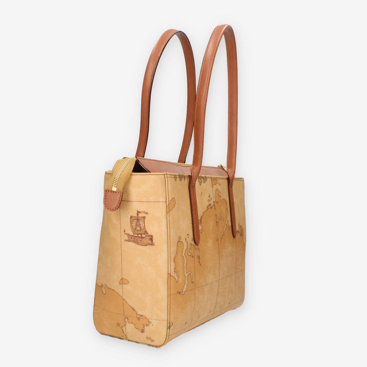 Alviero Martini Prima Classe Borsa shopping Geo Classic e cuoio