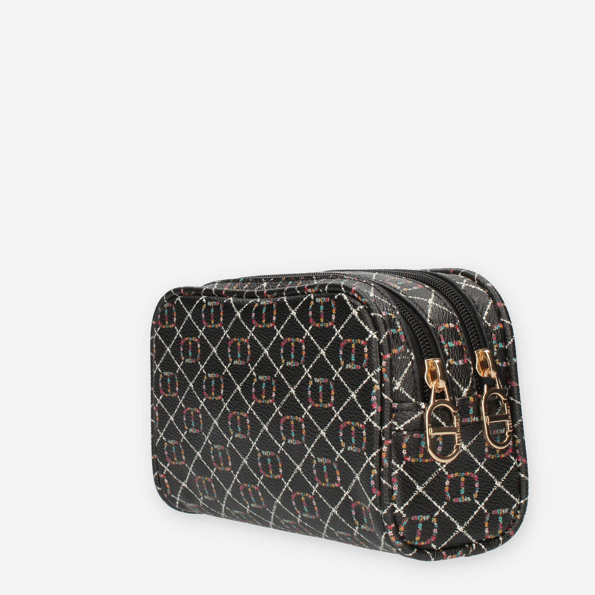 Twinset Milano Beauty nero logato a 2 scomparti