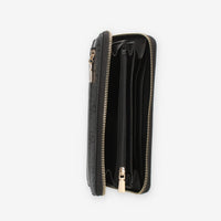 Guess Laurel Portafogli grigio logato con zip e polsiera