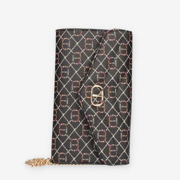 Twinset Milano Pochette porta cellulare nera logata con tacollina