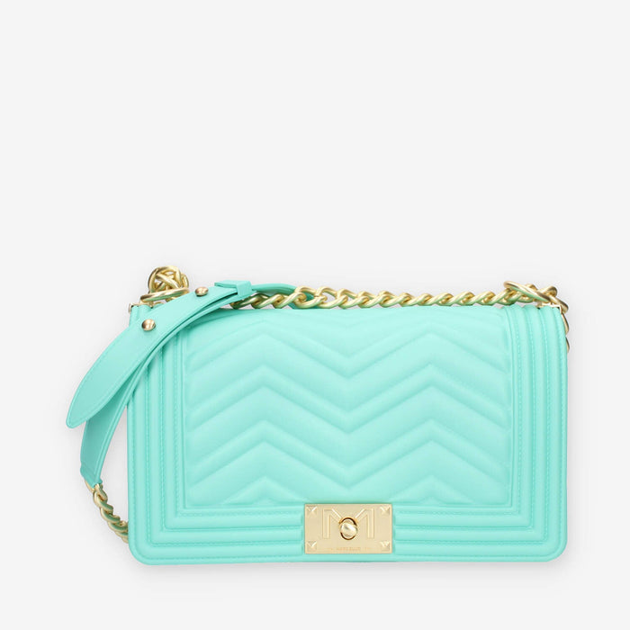 Marc Ellis Flat M Manhattan Borsa a tracolla verde tiffany