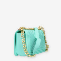 Marc Ellis Flat M Manhattan Borsa a tracolla verde tiffany
