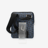Guess Tracolla da uomo logata blu e nera