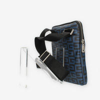 Guess Tracolla da uomo logata blu e nera