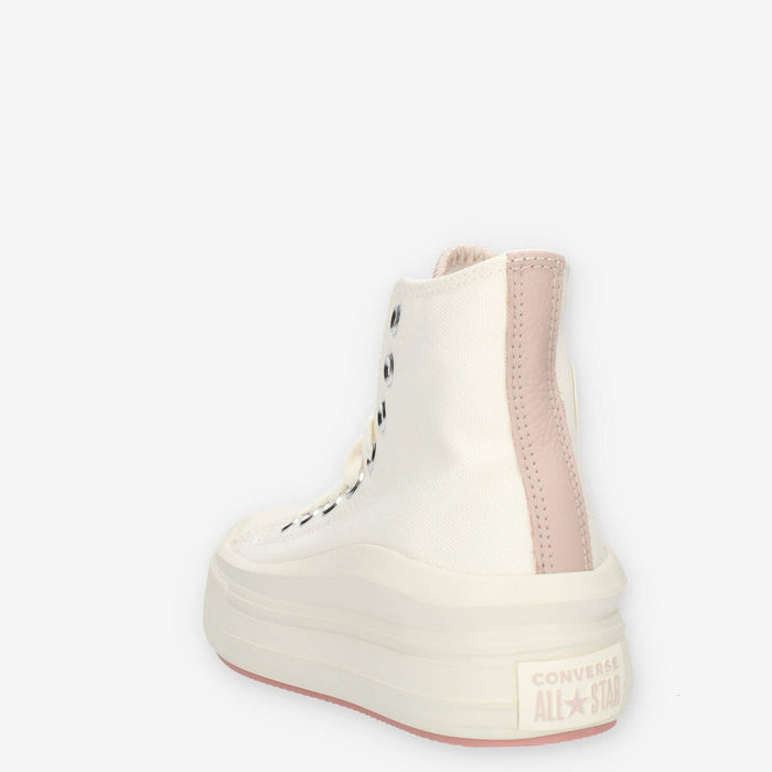 Converse CTAS Move HI Sneakers alte bianche e lilla