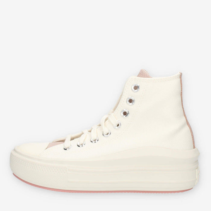 Converse CTAS Move HI Sneakers alte bianche e lilla