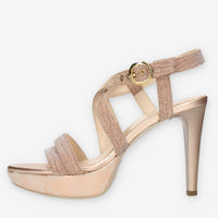 Nero Giardini Sandali glitterati rosa da donna con tacco alto