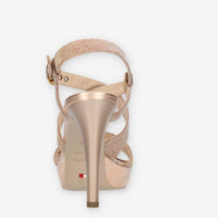 Nero Giardini Sandali glitterati rosa da donna con tacco alto