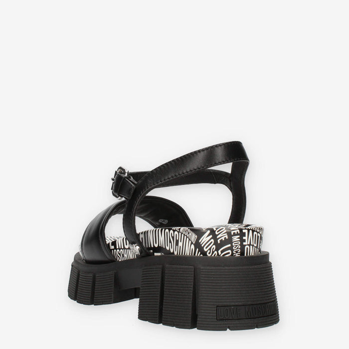 Love Moschino Sandali neri logati
