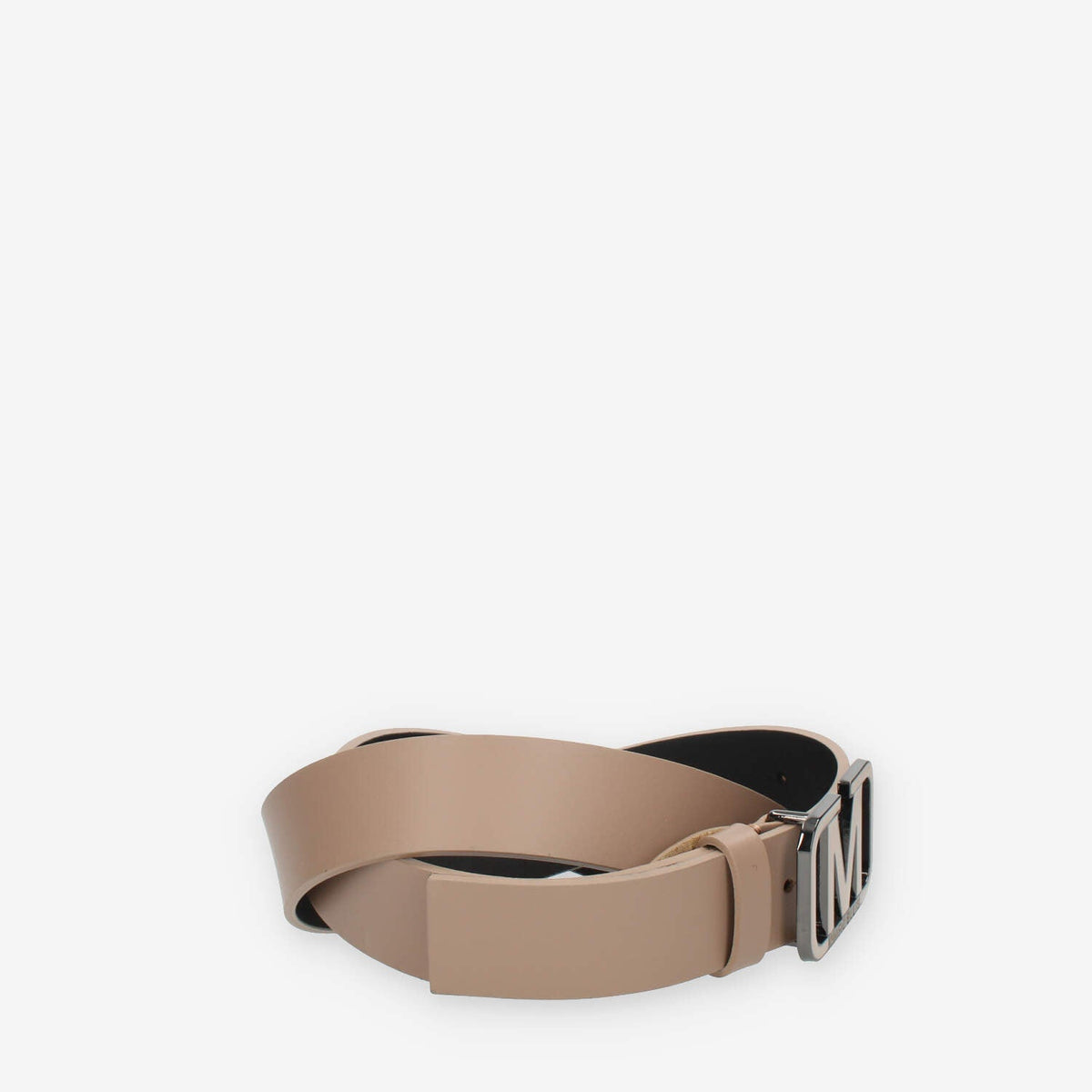Marc Ellis Cintura da donna in vera pelle beige con fibbia in tinta