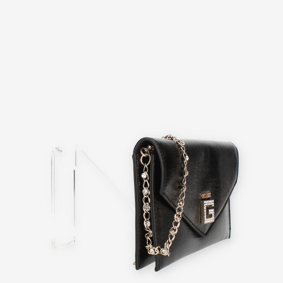 Guess Ever Mini Pochette in vernice nera