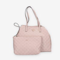 Guess Vikky Borsa shopping grande logata rosa con pochette staccabile