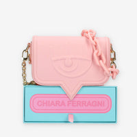 Chiara Ferragni Eyelike Borsa piccola a tracolla rosa chiaro