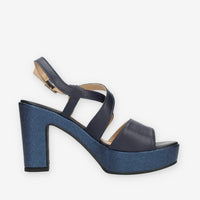 Clia Walk Sandali blu con tacco