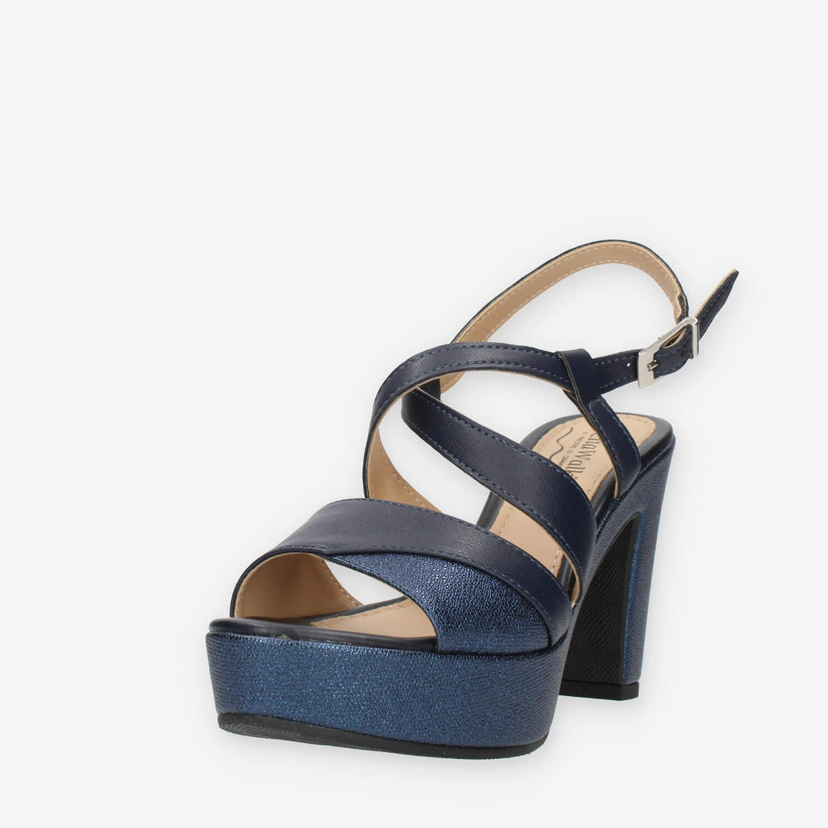 Clia Walk Sandali blu con tacco