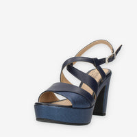 Clia Walk Sandali blu con tacco