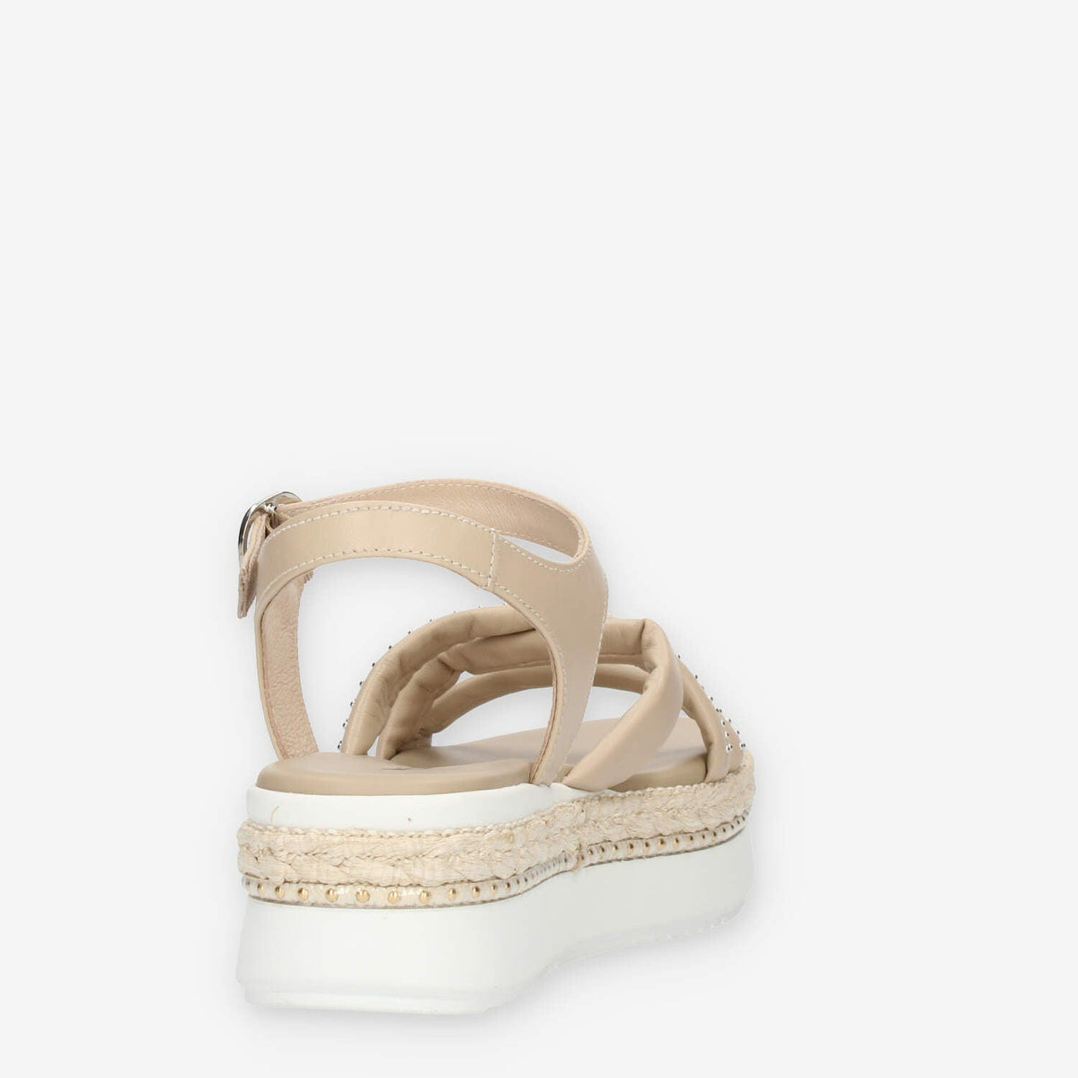 Nero Giardini Sandali beige da donna con borchiette