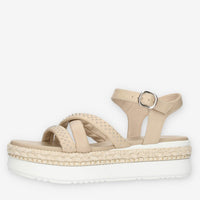Nero Giardini Sandali beige da donna con borchiette