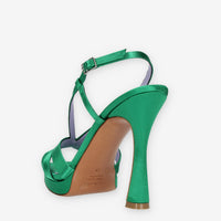Albano Sandali in raso verde smeraldo