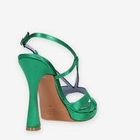 Albano Sandali in raso verde smeraldo