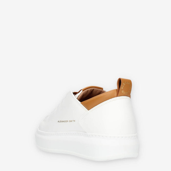 Alexander Smith Wembley Sneakers bianche e cuoio da uomo