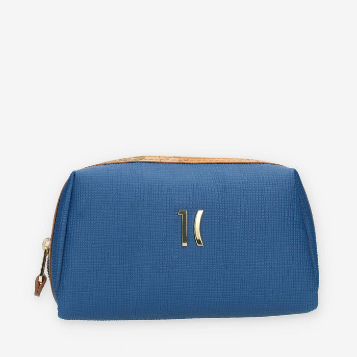 Alviero Martini Prima Classe Beauty case medio blu e Geo Classic
