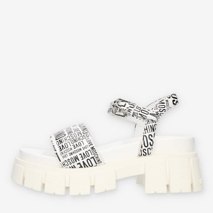 Love Moschino Sandali con Plateau bianche
