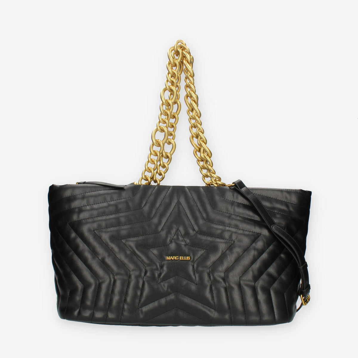 Marc Ellis Star Tote L Borsa modello shopping nera trapuntata