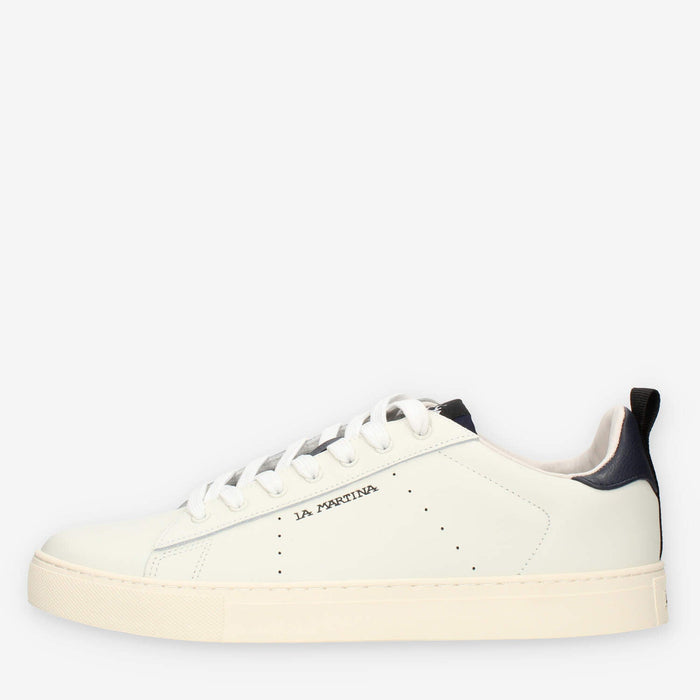 La Martina Sneakers da uomo bianche e blu