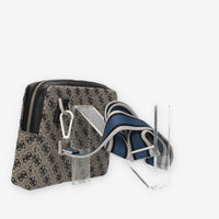 Guess Strave Tracolla da uomo in tessuto logato grigio