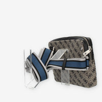 Guess Strave Tracolla da uomo in tessuto logato grigio
