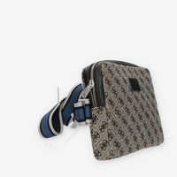 Guess Strave Tracolla da uomo in tessuto logato grigio