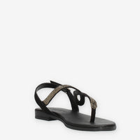 Igi&Co Sandali infradito neri con strass