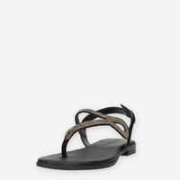 Igi&Co Sandali infradito neri con strass