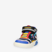 Geox Grayjay Boy Sneakers alte da bimbo con luci blu rosse e gialle