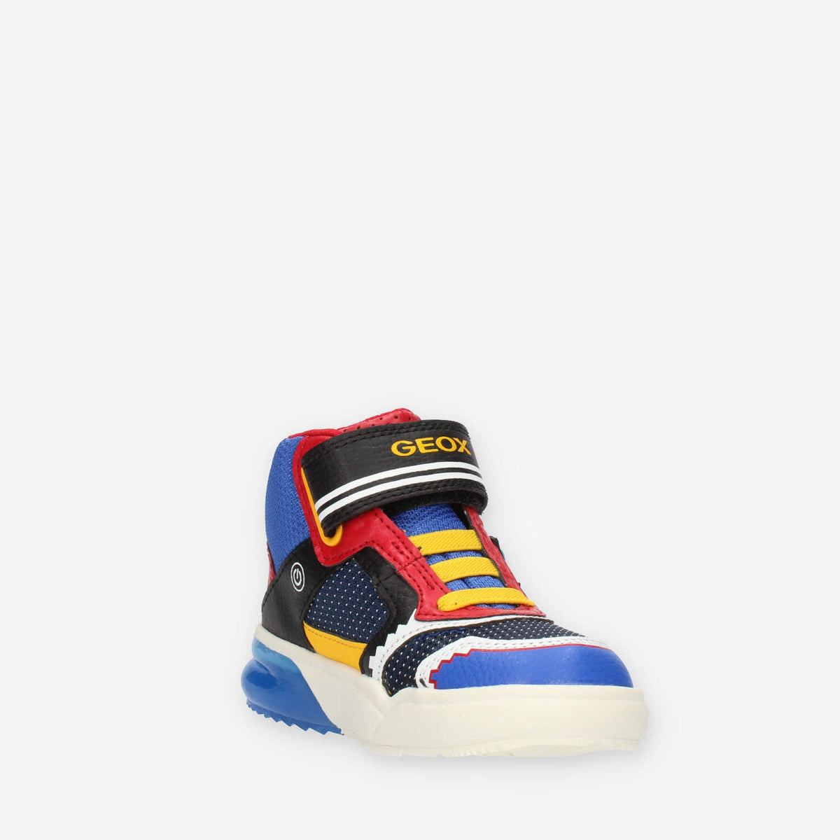Geox Grayjay Boy Sneakers alte da bimbo con luci blu rosse e gialle