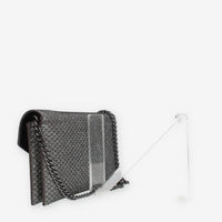 Guess Ever Mini Pochette glitterata argento
