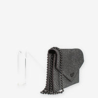 Guess Ever Mini Pochette glitterata argento