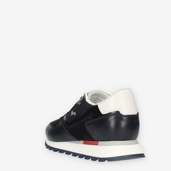 Harmont & Blaine Sneakers da uomo blu in pelle e tessuto