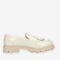 Vsl Mocassini beige da donna con nappine