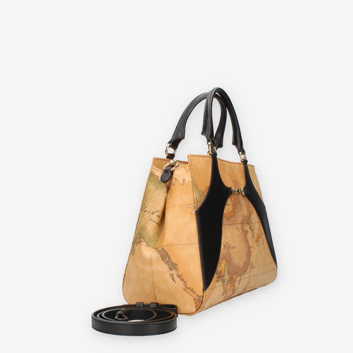 Alviero Martini Prima Classe Borsa a mano con tracolla Geo Classic e nera