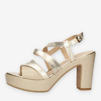 Clia Walk Sandali platino con tacco