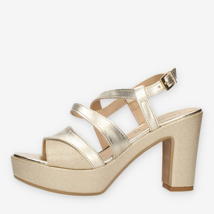 Clia Walk Sandali platino con tacco